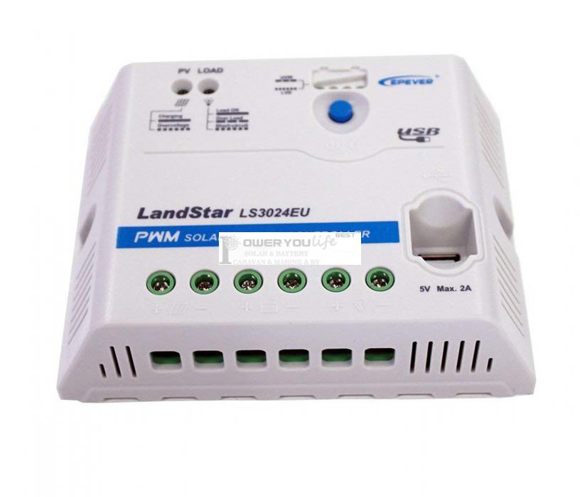LS3024EU 30A 12V 24V auto work PWM Landstar Solar Charge Controller with 5VDC 2A USB Output charge LS3024EU 30A 12V 24V auto work PWM Landstar Solar Charge Controller with 5VDC 2A USB Output charge