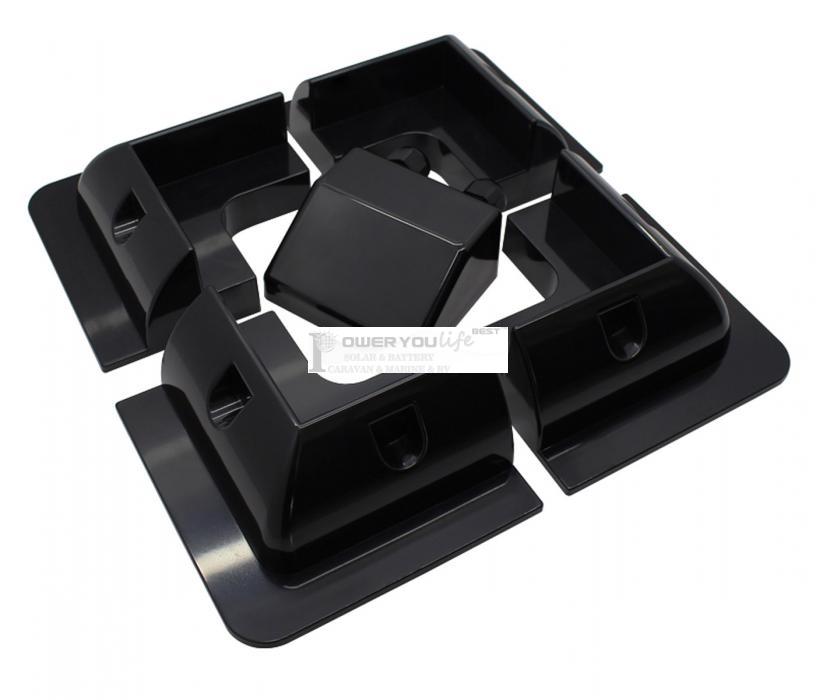 Black Solar Panel Mounting Bracket Kit with Cable Block 5pcs/set Black Solar Panel Mounting Bracket Kit with Cable Block 5pcs/set