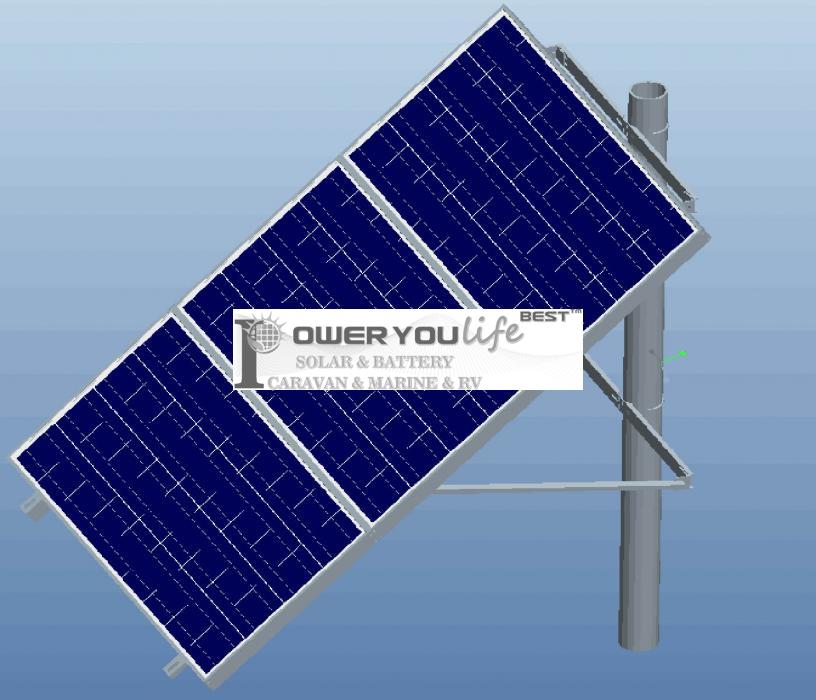 Side of Pole Solar Panel Mount for 3 panels Side of Pole Solar Panel Mount for 3 panels