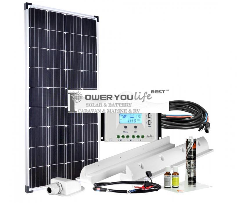 Premium XL 160W 12V mono Motorhome Solar System Premium XL 160W 12V mono Motorhome Solar System