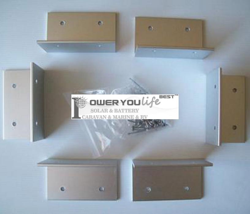 Aluminium L Shape mounting bracket (set of 6) for marine boat solar panel
